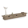 Image de Etagère murale console d'entrée LISE 3 tiroirs façon hêtre
