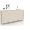 Image de Buffet 160 cm BERTILLE 4 portes bois coloris beige