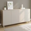 Image de Buffet 160 cm 4 portes bois coloris beige