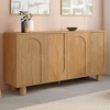 Image de Buffet 160 cm 4 portes design arche bois façon chêne