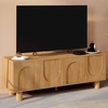 Image de Meuble TV 140 cm 4 portes design arche effet bois