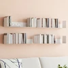 Image de Lot de 4 étagères blanches 60x15 cm pour livres