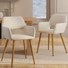 Image de Chaises de salle à manger, fauteuils de table en velours beige