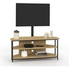 Image de Meuble TV 100 cm d'angle DETROIT avec étagères et support TV réglable de 32 à 70 pouces design industriel