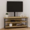 Image de Meuble TV 100 cm d'angle design industriel avec étagères et support TV réglable de 32 à 70 pouces
