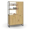 Image de Buffet de cuisine avec colonne de rangement 100 CM DETROIT 3 portes + tiroir design industriel