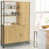 Image de Buffet de cuisine avec colonne de rangement 3 portes design industriel