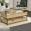 Image de Table basse industrielle rectangulaire plateau relevable