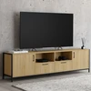 Image de Meuble TV 180 cm design industriel 2 portes 2 tiroirs