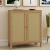 Image de Buffet d'appoint vintage 70 cm 2 portes effet cannage