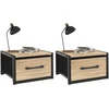 Image de Tables de nuit murales industrielles