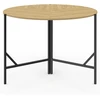 Image de Table à manger pliante ronde 4 personnes 110 cm bois et noir style industriel