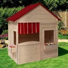 Image de Maisonnette pour enfants en bois pour l’extérieur avec jardinières