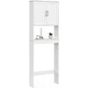 Image de Meuble étagère dessus WC WALDO placard bois blanc
