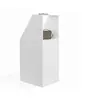 Image de Armoire sous pente 1 porte et 1 niche TOMI 40 x 50 x 110/70 cm blanc