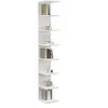 Image de Etagère murale suspendue double position CHIARA 8 étagères blanc 190 cm