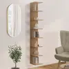 Image de Etagère murale suspendue façon hêtre 190 cm