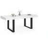Image de Table a manger extensible sans tiroir 10 personnes rectangulaire en MDF L 160 cm