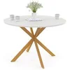 Image de Table a manger fixe sans tiroir 6 personnes rond en MDF L 110 cm