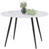 Image de Table a manger fixe sans tiroir 4 personnes rond en marbre 110 x 110 x 75 cm