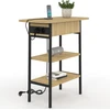 Image de Table de chevet / d'appoint design industriel avec multiprise