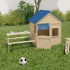 Image de Maisonnette enfant en bois cabane de jeux extérieure avec table de pique-nique intégrée