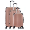 Image de - set de 3 abs/pc denali-b 4 roues 75 cm - rose dore