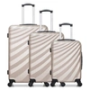 Image de - lot de 3 - valise grand format, valise weekend et valise cabine danube - beige