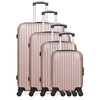 Image de - set de 4 valises carpates-m 75 cm 4 roues - rose dore