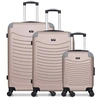 Image de - lot de 3 - valise grand format, valise weekend et valise cabine xxs congo - rose dore