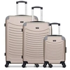 Image de - lot de 3 - valise grand format, valise weekend et valise cabine xxs congo - beige