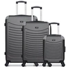 Image de - lot de 3 - valise grand format, valise weekend et valise cabine xxs congo - gris fonce