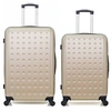 Image de - lot de 2 - valise grand format et valise weekend taurus - beige