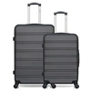 Image de - lot de 2 valises grand format et weekend renoso - gris fonce