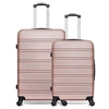 Image de - lot de 2 valises grand format et weekend renoso - rose dore