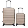 Image de - lot de 2 - valise weekend et valise cabine xxs renoso - beige