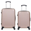Image de - lot de 2 - valise weekend et valise cabine carpates - rose dore