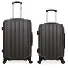 Image de - lot de 2 valises weekend et cabine abs himalaya - gris fonce