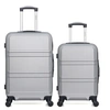 Image de - lot de 2 - valise weekend et valise cabine utah - gris