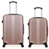 Image de - lot de 2 - valise weekend et valise cabine lipari - rose dore