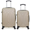 Image de - lot de 2 - valise weekend et valise cabine lagos - beige