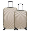 Image de - lot de 2 - valise grand format et valise weekend lagos - beige