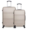 Image de - lot de 2 - valise grand format et valise weekend utah - beige