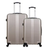 Image de - lot de 2 - valise grand format et valise weekend lipari - beige