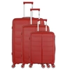 Image de - set de 3 valises andromede 75 cm 4 roues - rouge fonce