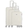 Image de - set de 3 valises centaure 75 cm 4 roues - blanc
