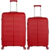 Image de obago - lot de 2 - valise grand format et valise weekend andromede - rouge fonce