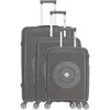 Image de - set de 3 valises orion 75 cm 4 roues - gris fonce