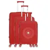 Image de - set de 3 valises orion 75 cm 4 roues - rouge fonce