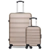 Image de - lot de 2 - valise grand format et valise cabine xxs renoso - beige